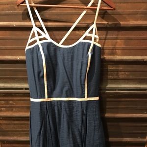 Jessica Simpson sexy sundress in Navy and cream